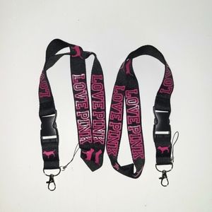 2 Car Keys Holder Love PINK Victoria's Secret One Size Lanyard with Clip